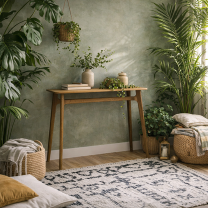 Boyle Dark Brown Wood Console Table