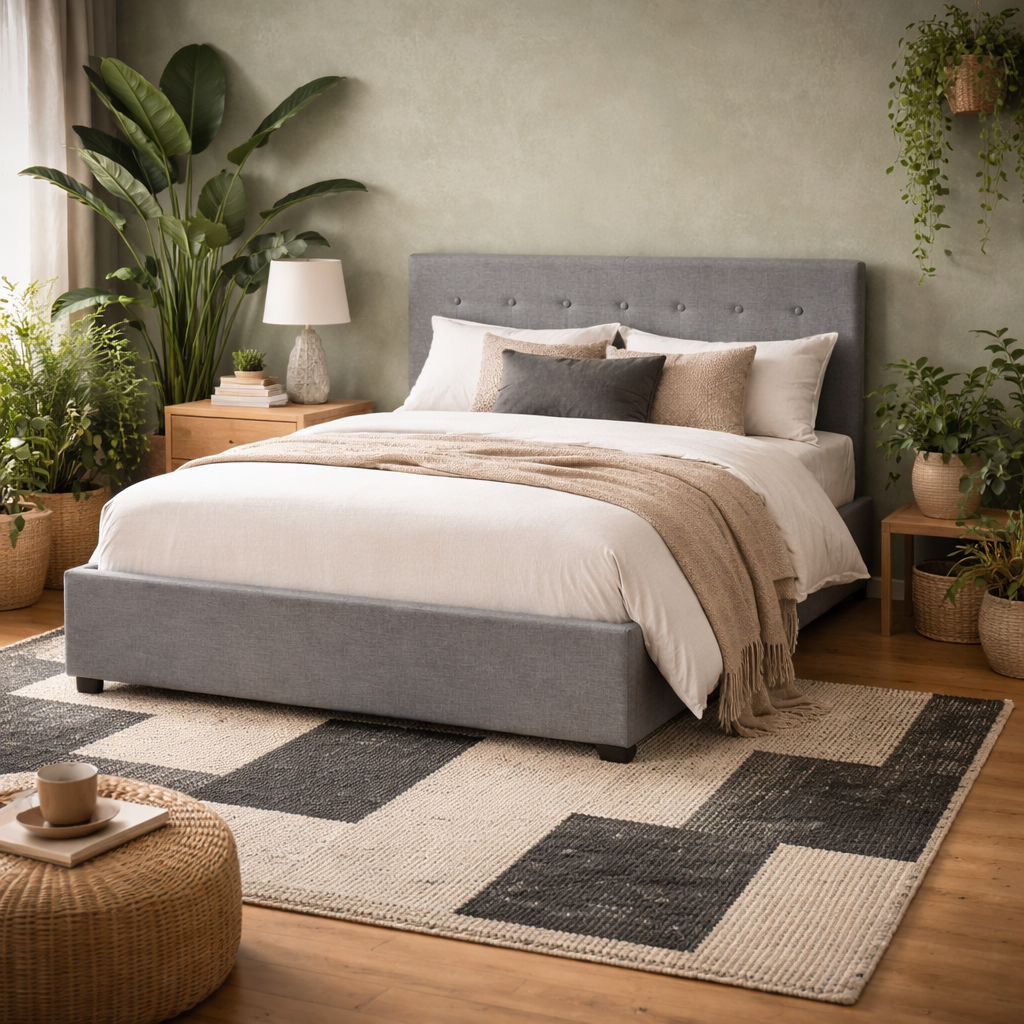 Carrick Soft Grey 5ft King Size Bed Tufted Velvet Headboard and Footboard