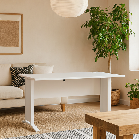 Dris White 150cm Office Desk