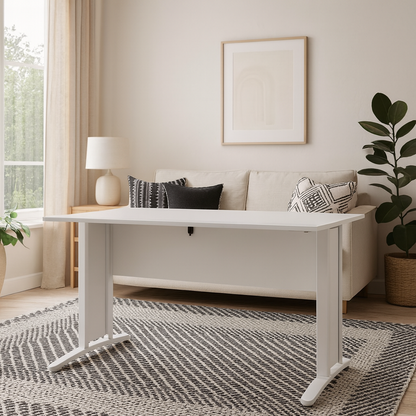 Dris White 150cm Office Desk