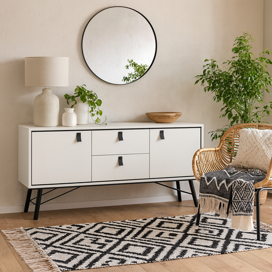 Juno White Sideboard 2 Doors 2 Drawers