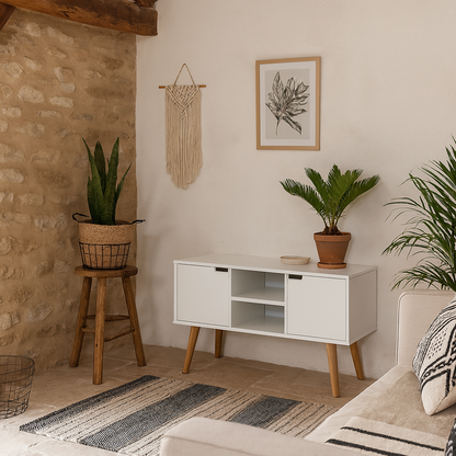 Tokyo White Sideboard 2 Doors 2 Shelves