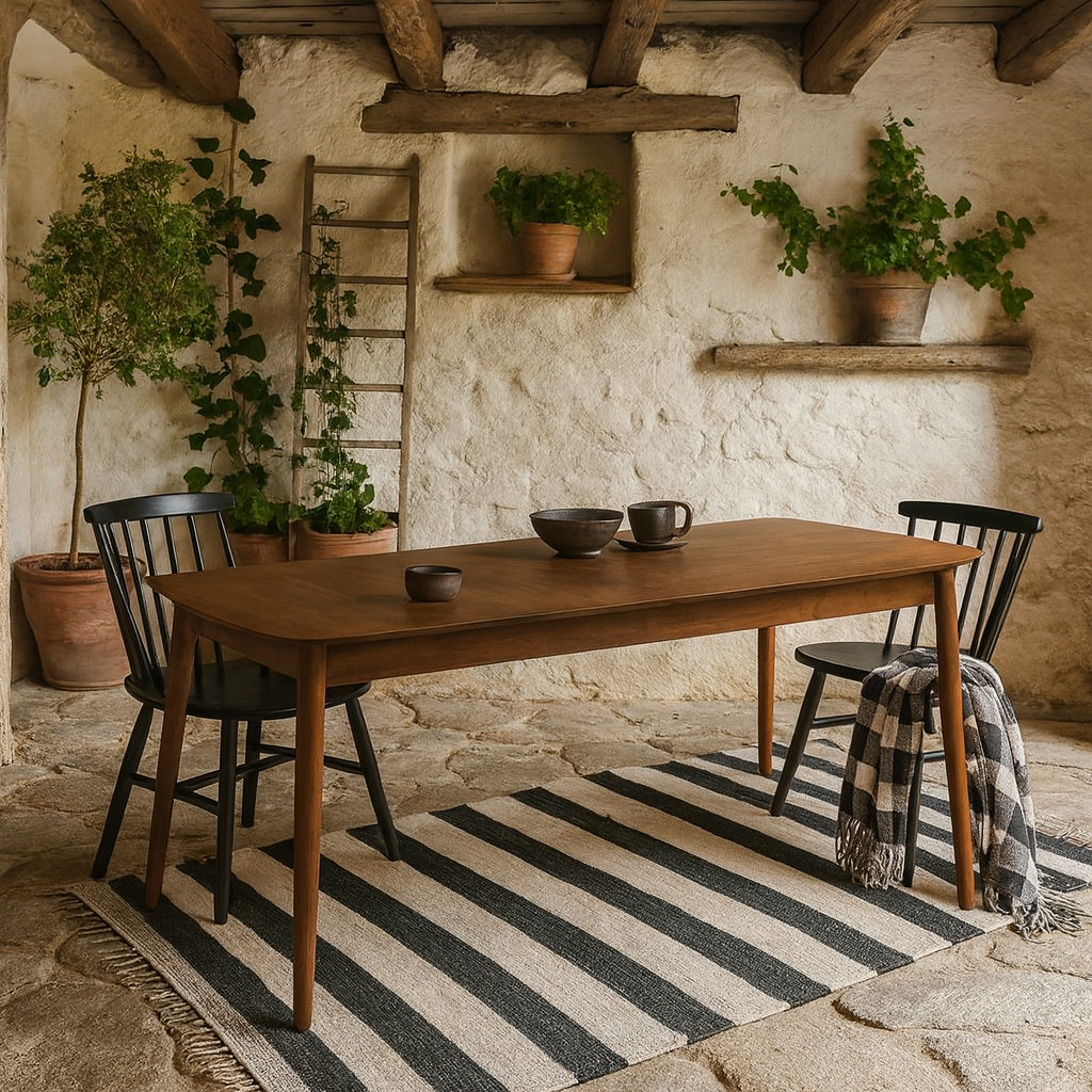 Novi Sad Walnut Wood Effect Rectangular Extending Dining Table