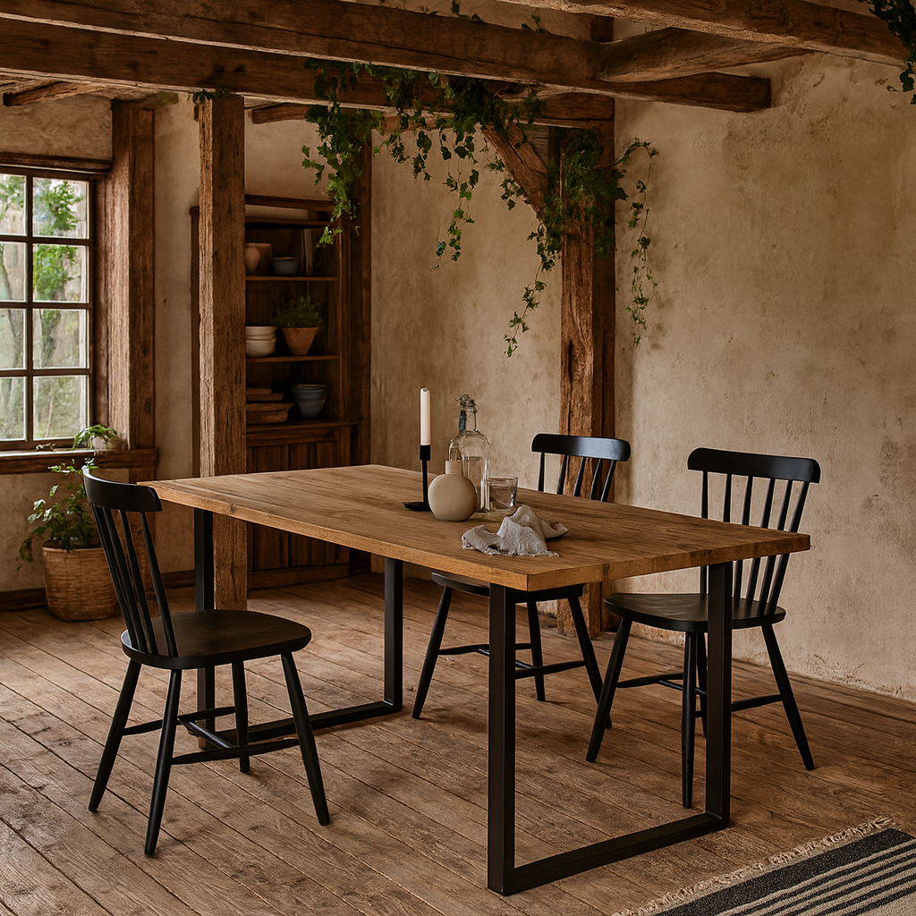 Hanover Natural Oak Effect Wood Dining Table