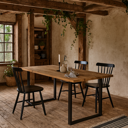 Hanover Natural Oak Effect Wood Dining Table