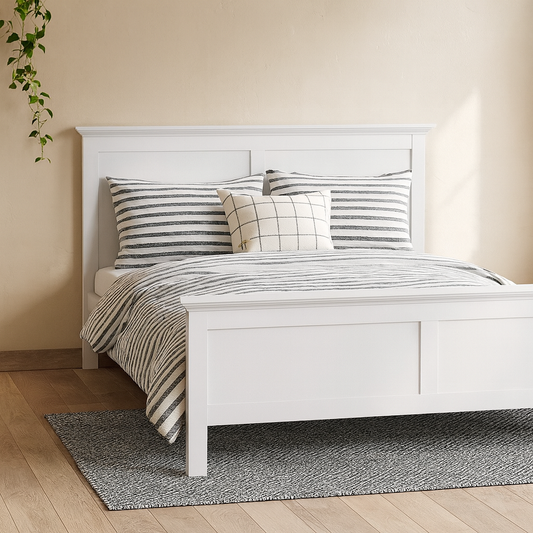 Osaka Super King Size 6ft6 White Wooden Bed Frame