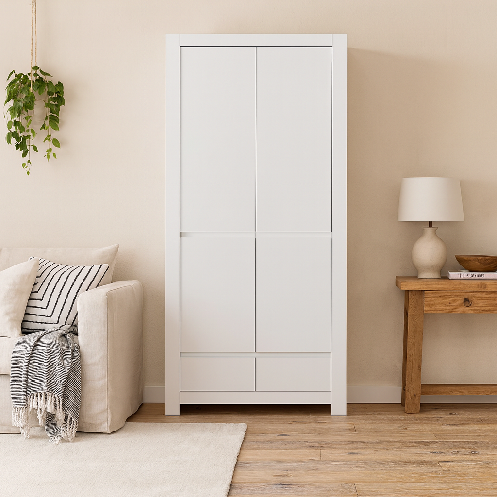 Vienna Alpine White Wardrobe 2 Door