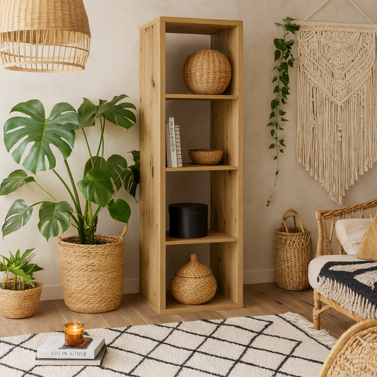 Shanghai Sonoma Oak 4x1 Storage Unit 3 Shelves