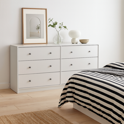 Kaohsiung White Chest 6 Drawers