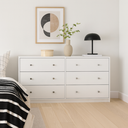 Kaohsiung White Chest 6 Drawers