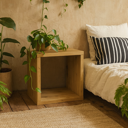 Shanghai Artisan Oak Effect Singular Storage Unit 1 Shelf
