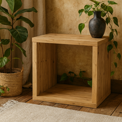 Shanghai Artisan Oak Effect Singular Storage Unit 1 Shelf