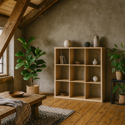 Mauro 3x3 Storage Unit in Sonoma Oak