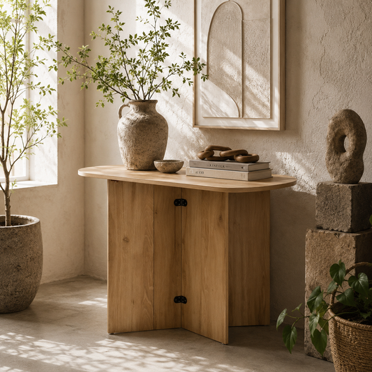 Mosusa Wooden Wood Effect Drop Leaf Dining Table For 4