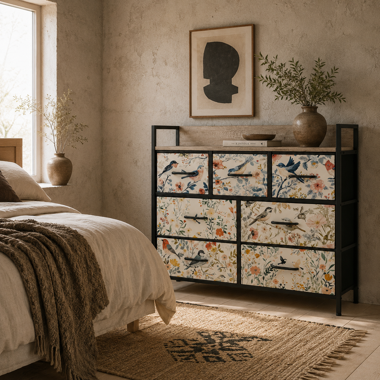 Tonona Wooden White 7 Drawer Storage Chest