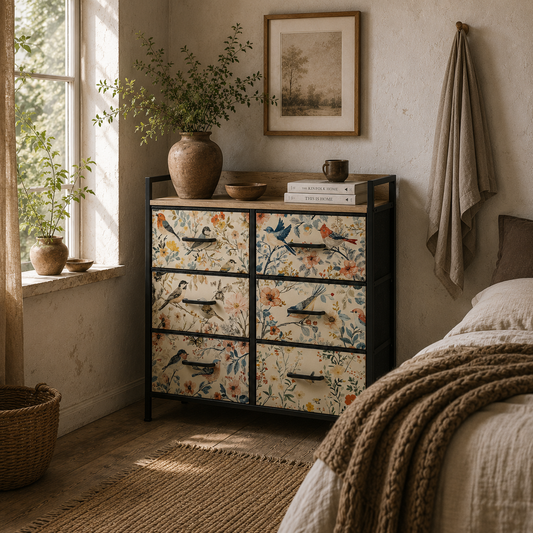 Tonona Wooden White 6 Drawer Storage Chest
