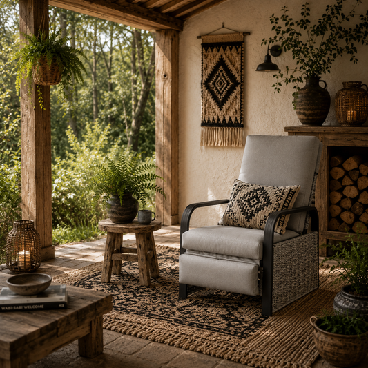 Tanaffi Rattan Grey Reclining Outdoor Armchair