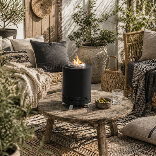 Balatti Small Stainless Steel Black Tabletop Smokeless Fire Pit