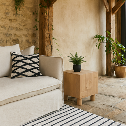 Buffalo Natural Mango Wood One Door Bedside Table