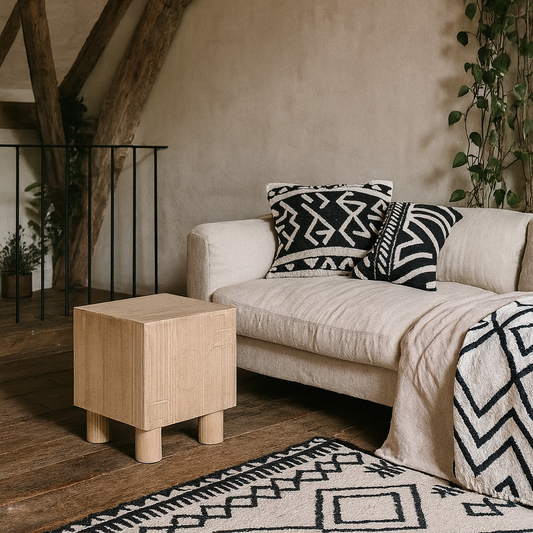 Buffalo Natural Mango Wood One Door Bedside Table