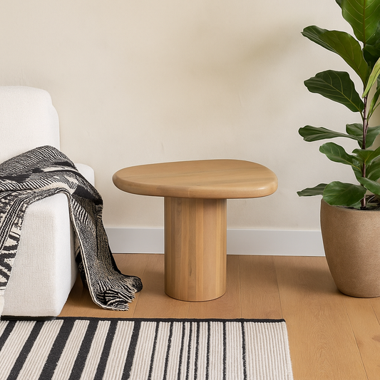 Buffalo Abstract Natural Mango Wood Side Table