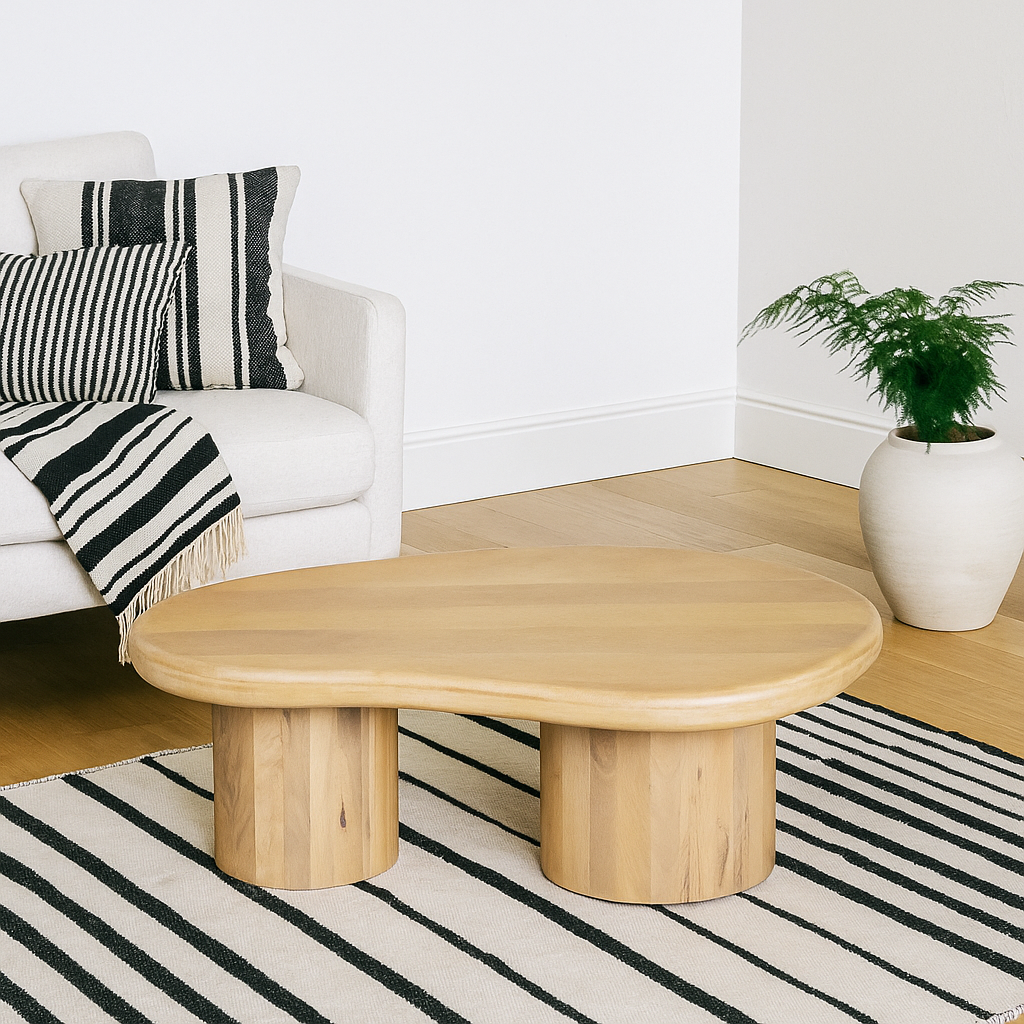 Buffalo Abstract Natural Mango Wood Coffee Table