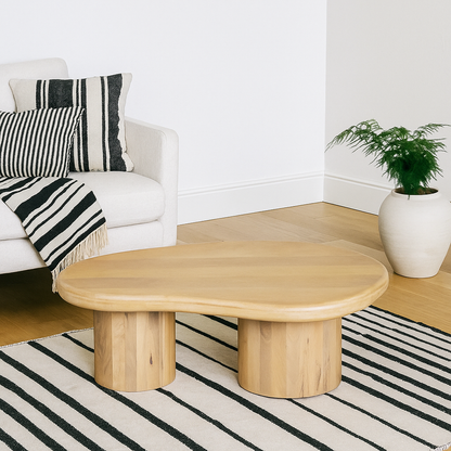 Buffalo Abstract Natural Mango Wood Coffee Table