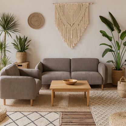 Set of 2 Cambridge 2.5  Seater Sofas in Fay Dusty Brown Fabric