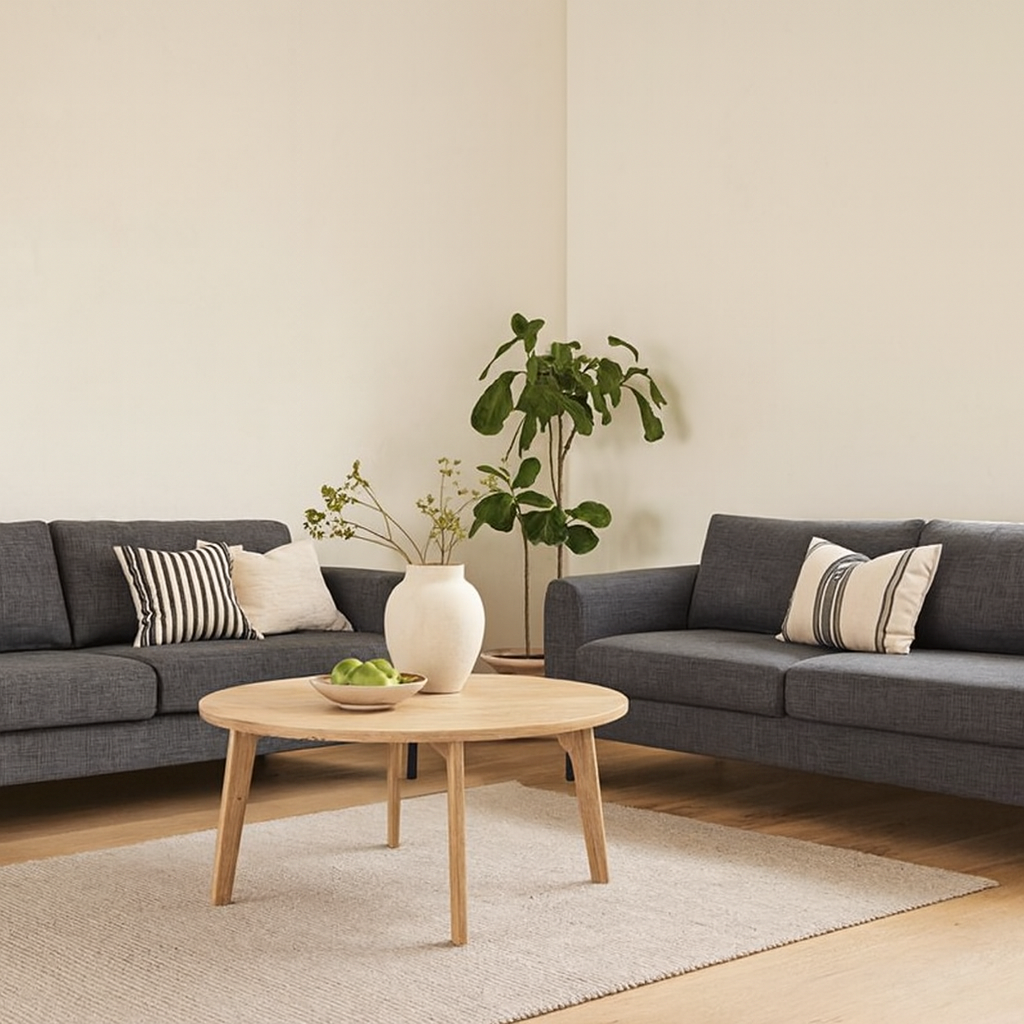 Set of 2 San Sebastian 3 Seater Sofas Upholstered Dark Grey Fabric