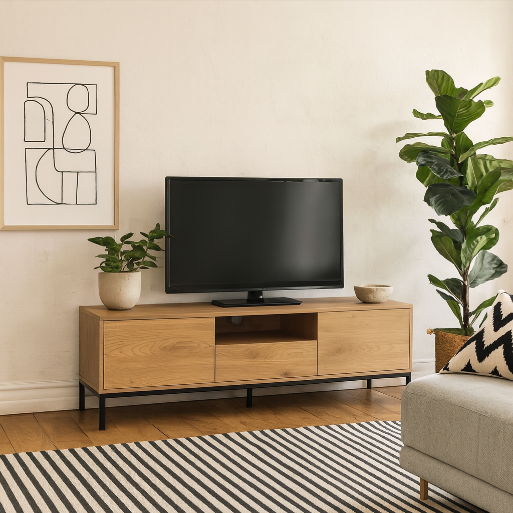 Galway 140cm Wild Oak TV Unit 2 Doors 1 Drawer 1 Shelf