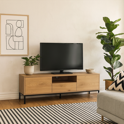 Galway 140cm Wild Oak TV Unit 2 Doors 1 Drawer 1 Shelf