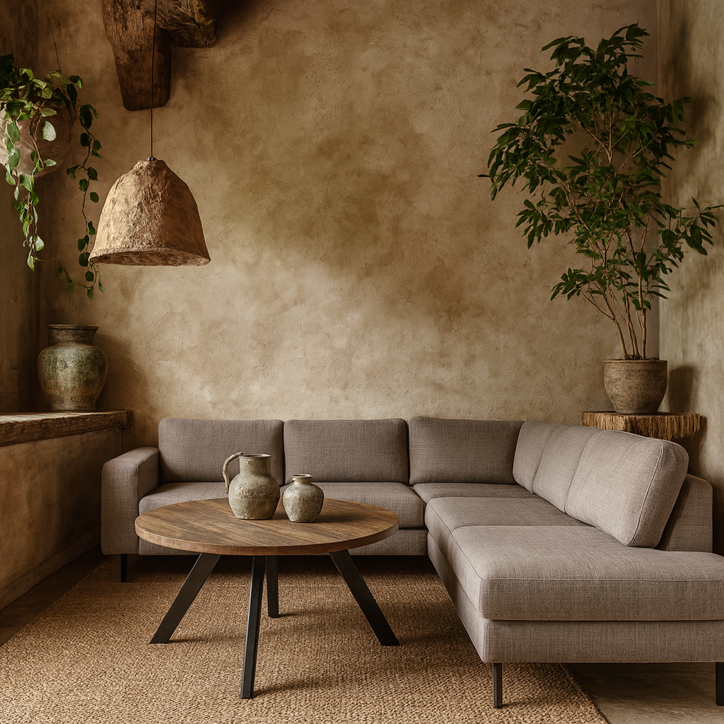 San Sebastian Right Hand Corner Sofa Upholstered Light Grey Fabric