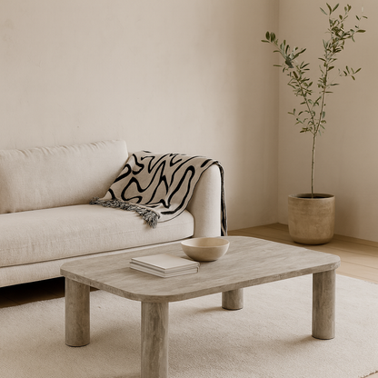 Frankfurt Rectangular Grey Marble Look Coffee Table