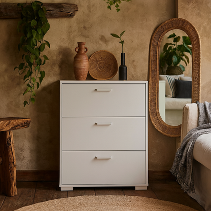 Stuttgart Gloss White Chest of 3 Drawers