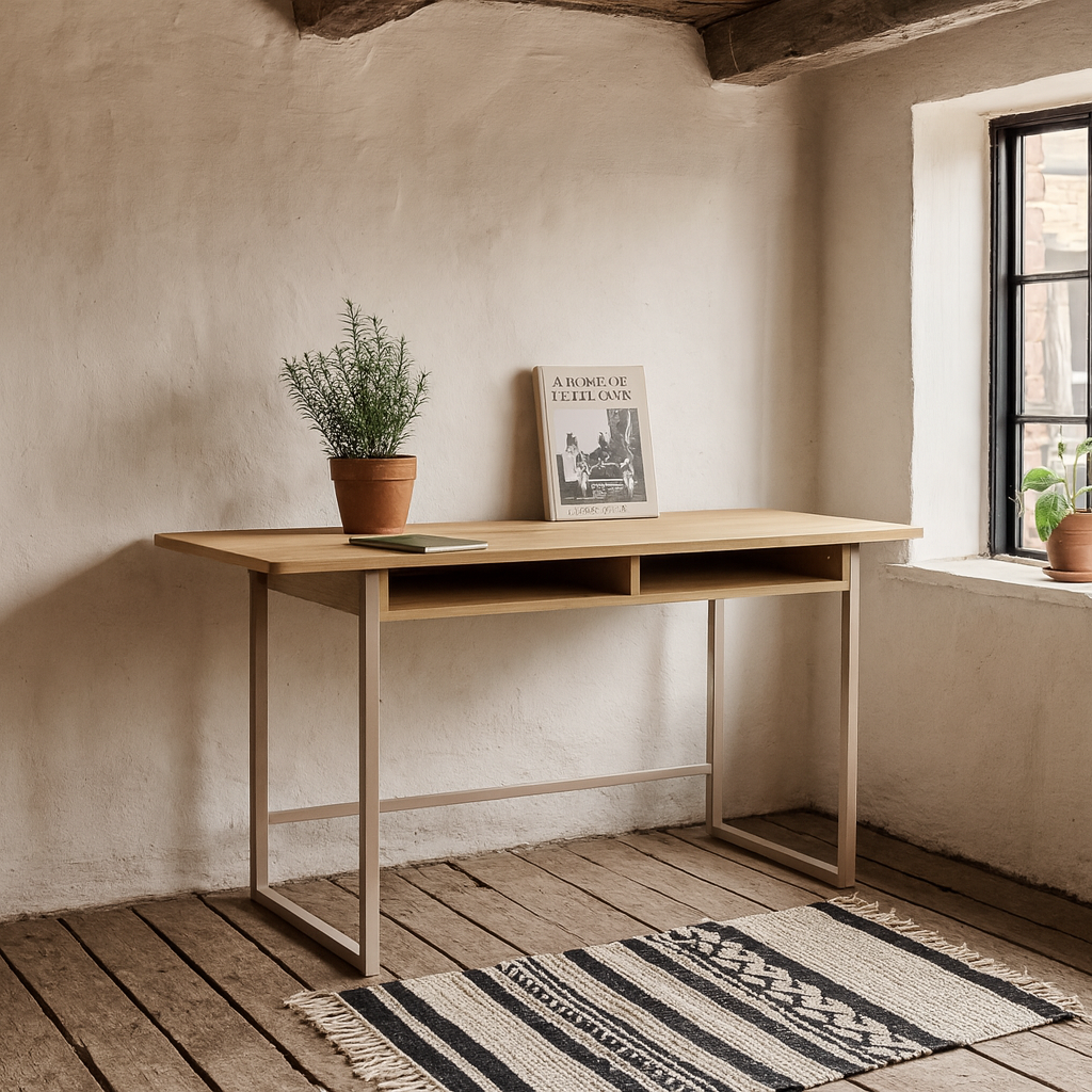 Cape Town 2 Shelves Natural Oak Console Table