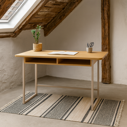 Cape Town 2 Shelves Natural Oak Console Table