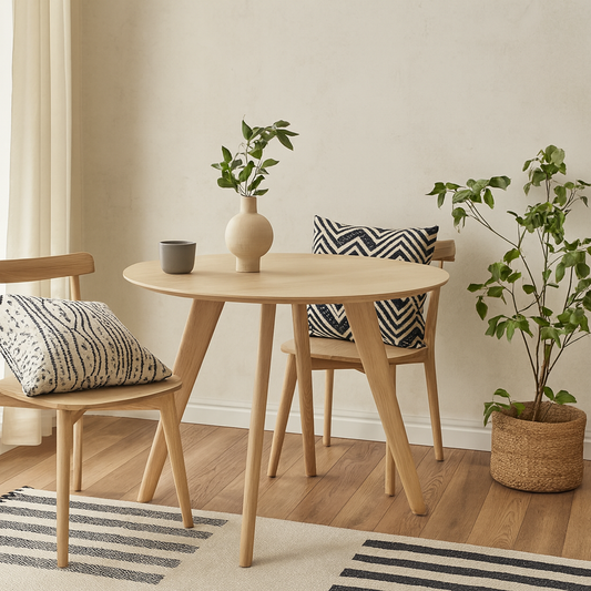 Malmo Round Oak Dining Table