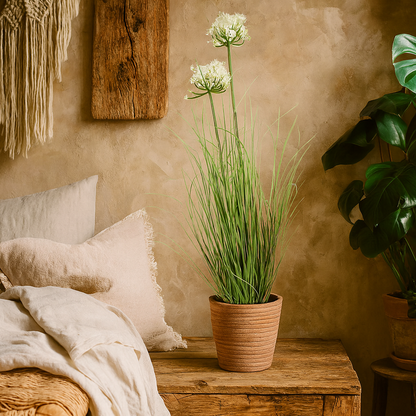 Artificial Flowers 90cm White Agapanthus Plant (pot not included)