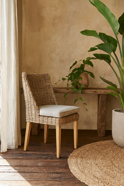 Sardinia Grey Wicker Outdoor Dining Chair