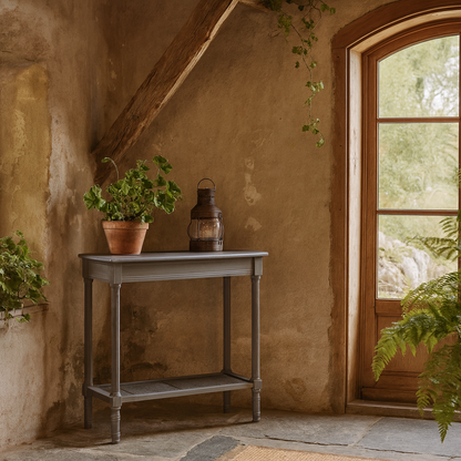 Laurelbrook Console Table Rattan Bottom Shelf