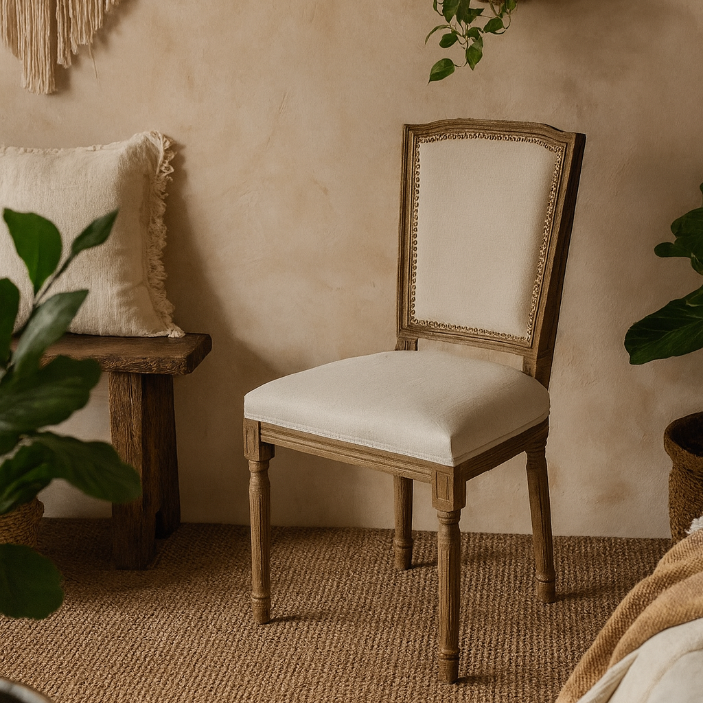 Vernet Mid Century Upholstered Grey Dining Chair