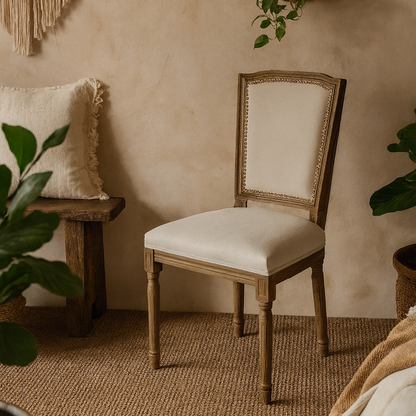 Vernet Mid Century Upholstered Grey Dining Chair