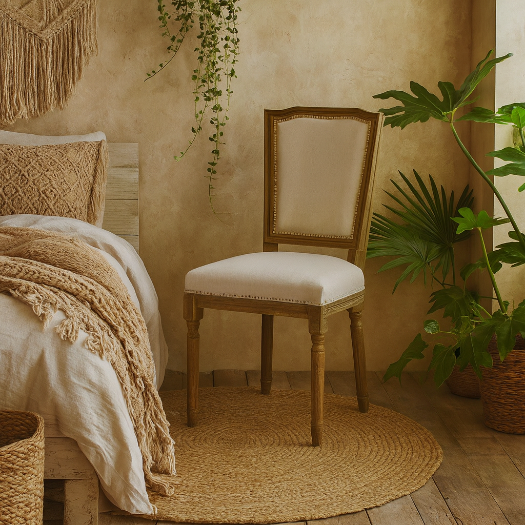 Vernet Mid Century Upholstered Grey Dining Chair