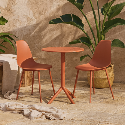 Erzincan Terracotta Outdoor 3 Piece Cala Bistro Table And 2 Chair Set