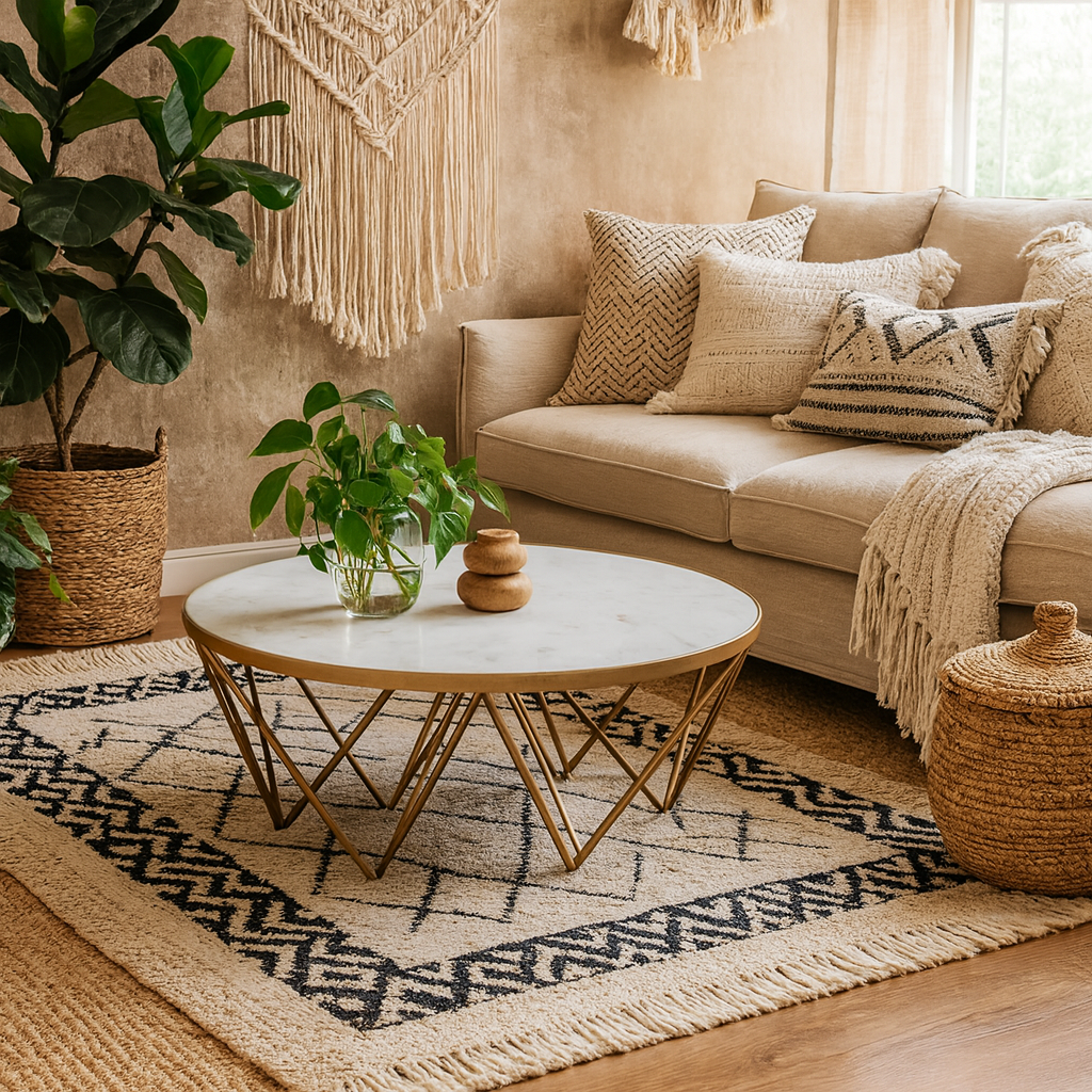 Livorno White Marble Effect Glass and Gold Coffee Table