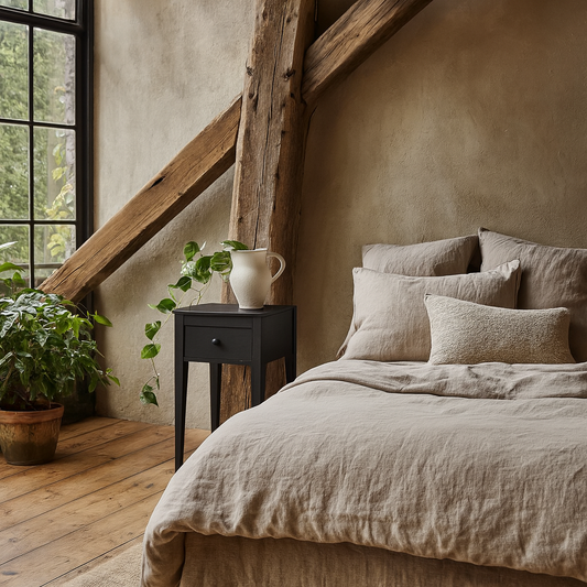 Bonito Black Wood Grain 1 Drawer Bedside Table