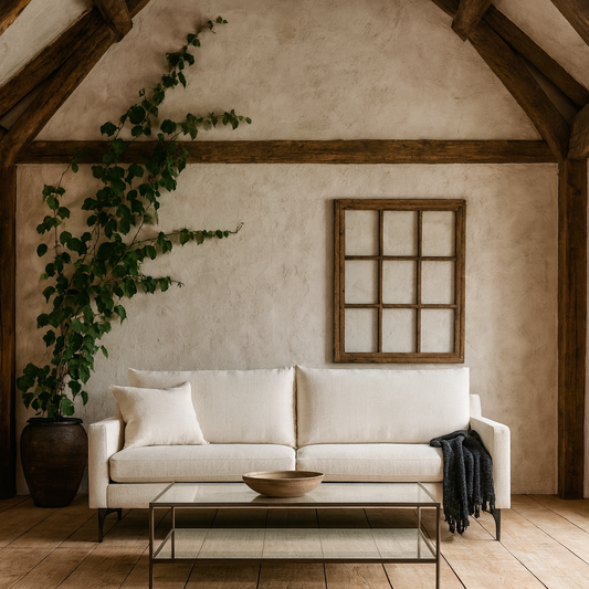 Brasília Textured Neutral Upholstered 3 Seater Sofa