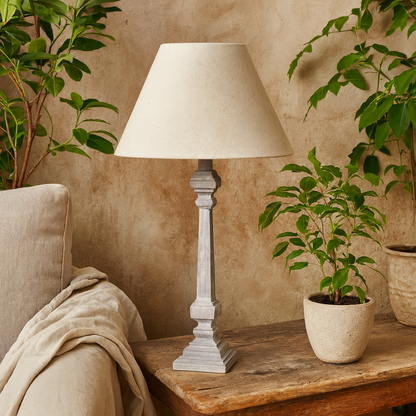 Stonebloom Grey Wash Slim Table Lamp