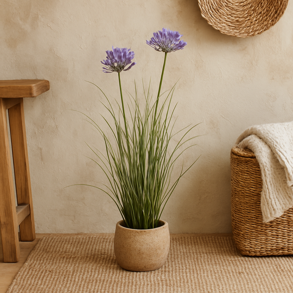 Artificial Flowers 90cm Purple Agapanthus Plant (pot not included)