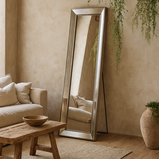 Tall Antiqued Standing Full-Length Mirror